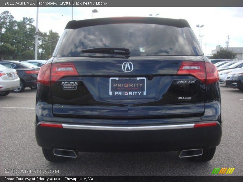 Crystal Black Pearl / Ebony 2011 Acura MDX Technology