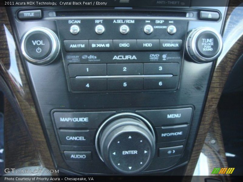 Crystal Black Pearl / Ebony 2011 Acura MDX Technology