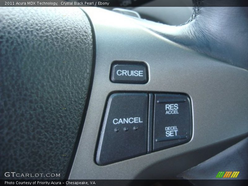Crystal Black Pearl / Ebony 2011 Acura MDX Technology