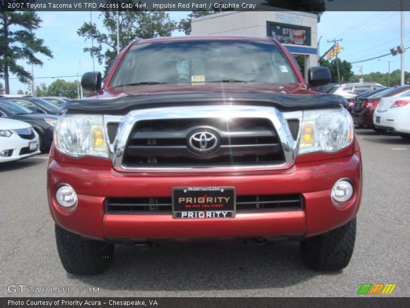 Impulse Red Pearl / Graphite Gray 2007 Toyota Tacoma V6 TRD Access Cab 4x4