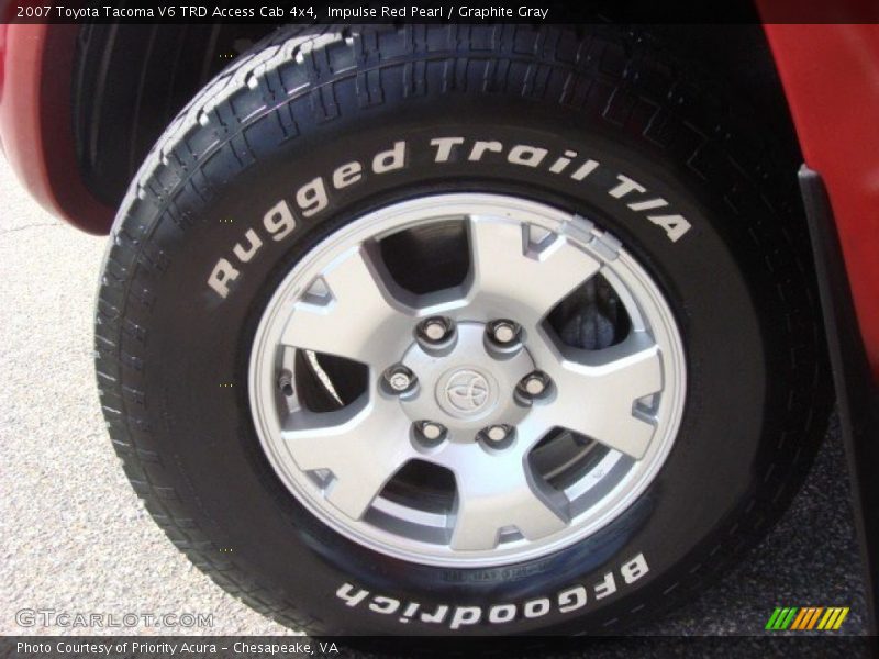 Impulse Red Pearl / Graphite Gray 2007 Toyota Tacoma V6 TRD Access Cab 4x4