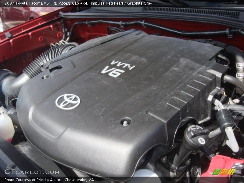 Impulse Red Pearl / Graphite Gray 2007 Toyota Tacoma V6 TRD Access Cab 4x4