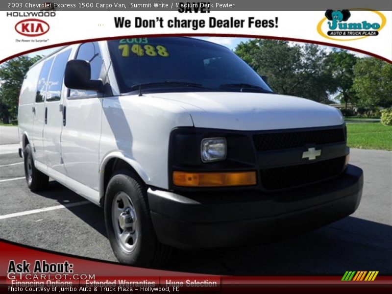 Summit White / Medium Dark Pewter 2003 Chevrolet Express 1500 Cargo Van