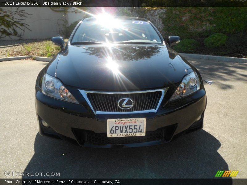 Obsidian Black / Black 2011 Lexus IS 250
