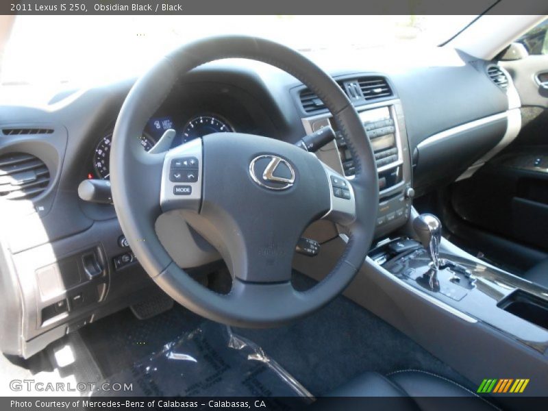 Obsidian Black / Black 2011 Lexus IS 250