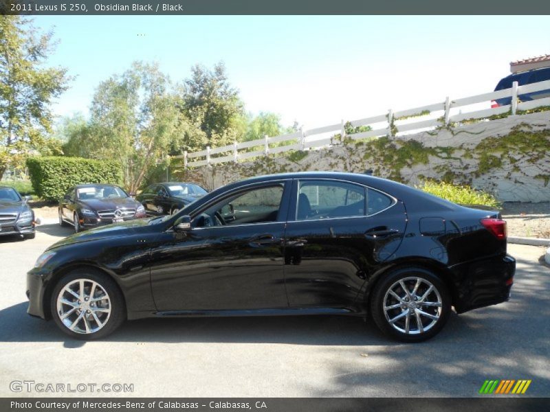 Obsidian Black / Black 2011 Lexus IS 250