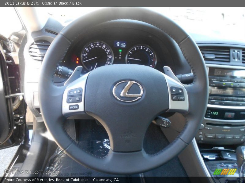 Obsidian Black / Black 2011 Lexus IS 250