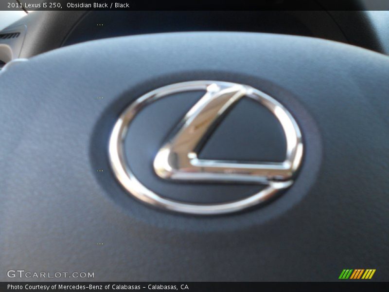 Obsidian Black / Black 2011 Lexus IS 250