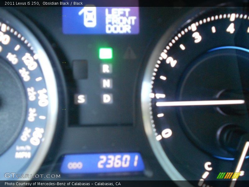 Obsidian Black / Black 2011 Lexus IS 250