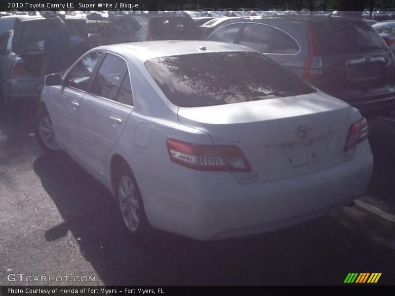 Super White / Bisque 2010 Toyota Camry LE