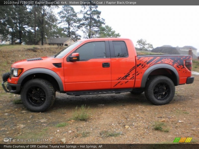  2010 F150 SVT Raptor SuperCab 4x4 Molten Orange Tri Coat