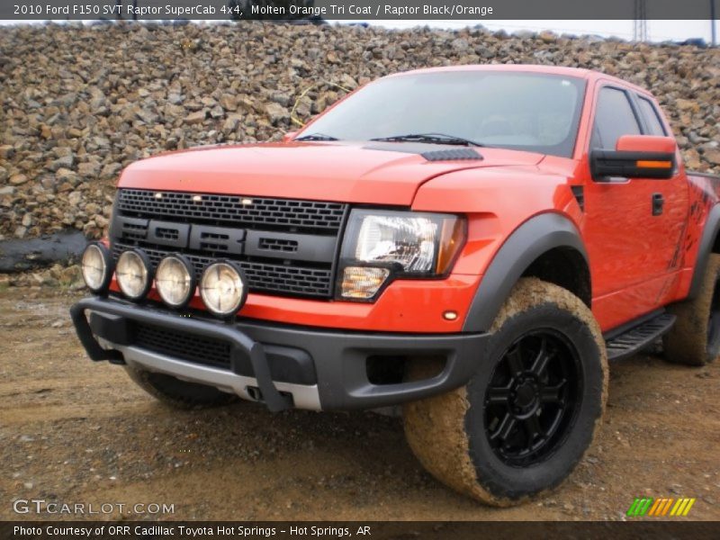 Molten Orange Tri Coat / Raptor Black/Orange 2010 Ford F150 SVT Raptor SuperCab 4x4