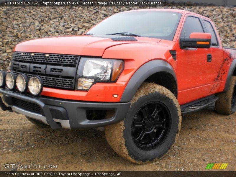 Molten Orange Tri Coat / Raptor Black/Orange 2010 Ford F150 SVT Raptor SuperCab 4x4