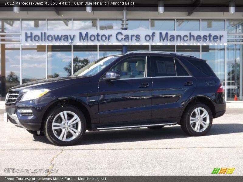Capri Blue Metallic / Almond Beige 2012 Mercedes-Benz ML 350 4Matic