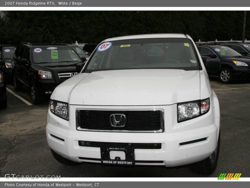 White / Beige 2007 Honda Ridgeline RTX