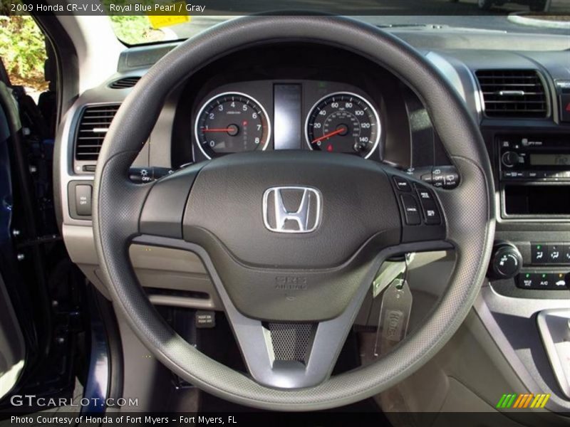Royal Blue Pearl / Gray 2009 Honda CR-V LX