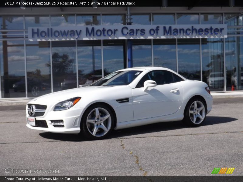 Arctic White / Bengal Red/Black 2013 Mercedes-Benz SLK 250 Roadster