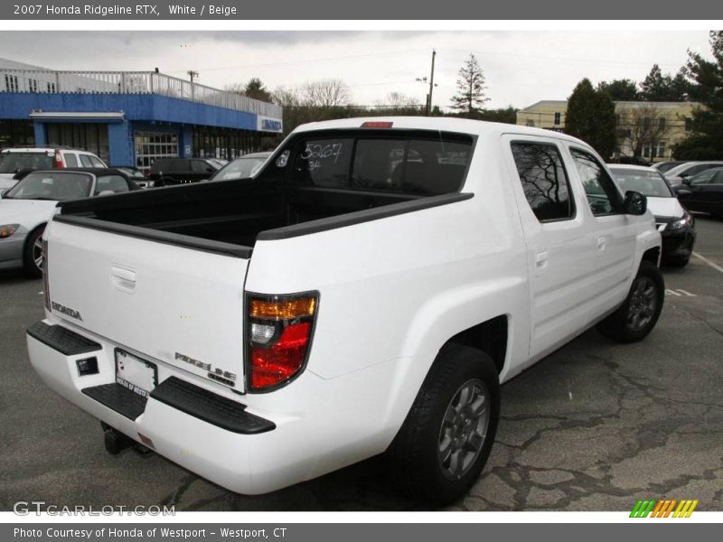 White / Beige 2007 Honda Ridgeline RTX