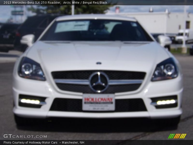 Arctic White / Bengal Red/Black 2013 Mercedes-Benz SLK 250 Roadster