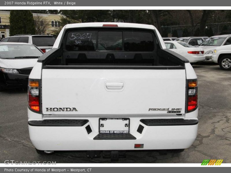 White / Beige 2007 Honda Ridgeline RTX