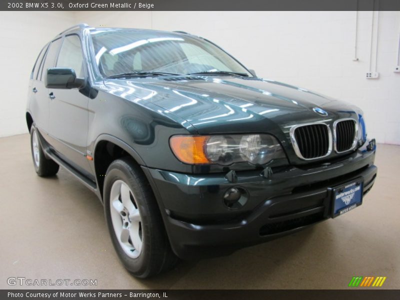 Oxford Green Metallic / Beige 2002 BMW X5 3.0i