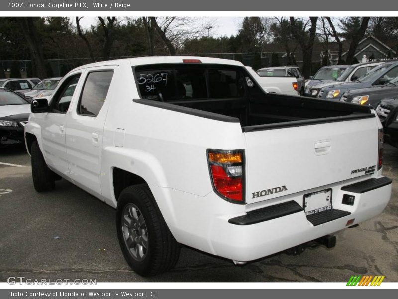 White / Beige 2007 Honda Ridgeline RTX