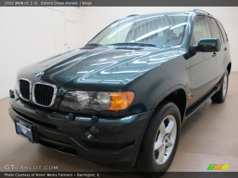 Oxford Green Metallic / Beige 2002 BMW X5 3.0i