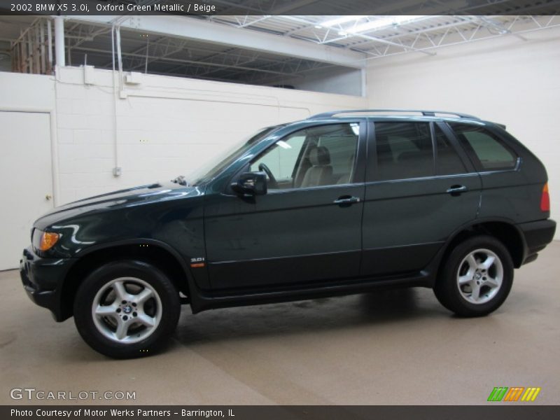 Oxford Green Metallic / Beige 2002 BMW X5 3.0i