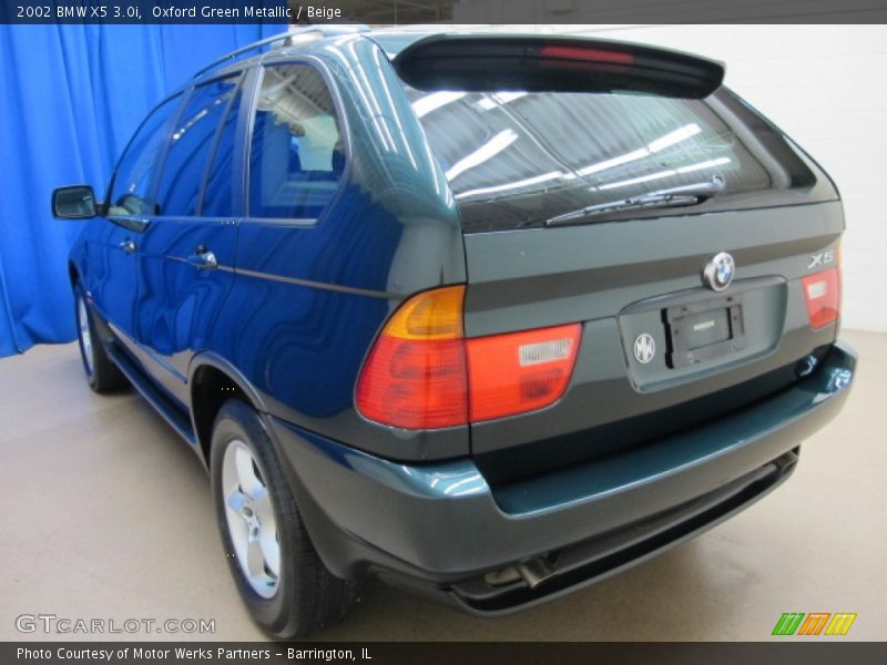 Oxford Green Metallic / Beige 2002 BMW X5 3.0i