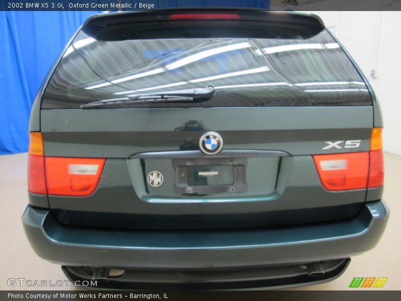 Oxford Green Metallic / Beige 2002 BMW X5 3.0i
