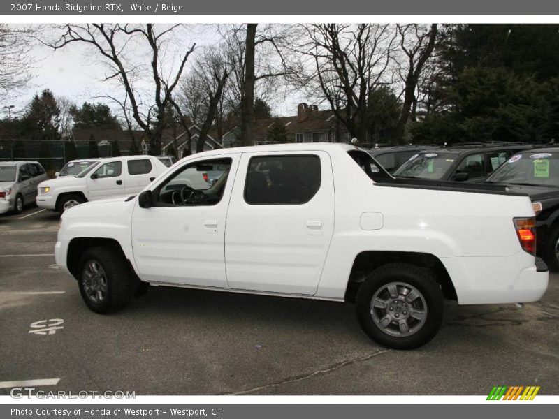 White / Beige 2007 Honda Ridgeline RTX
