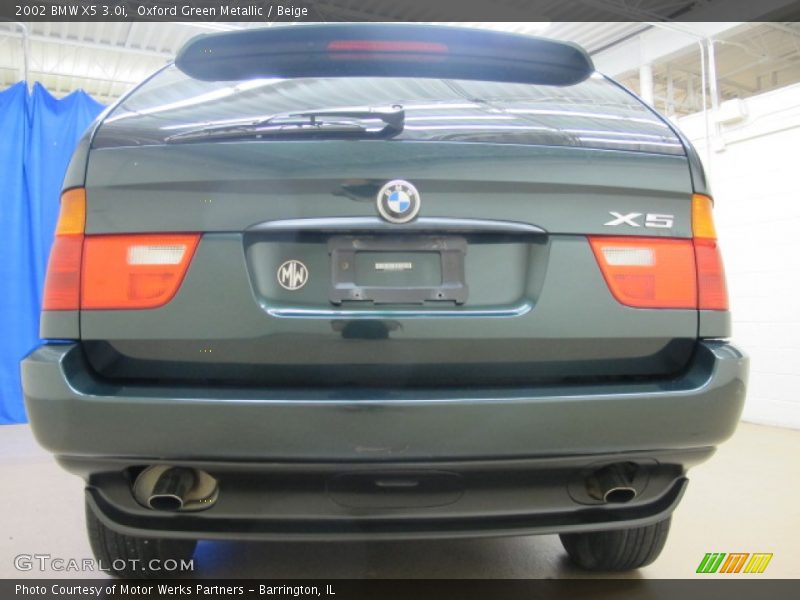 Oxford Green Metallic / Beige 2002 BMW X5 3.0i