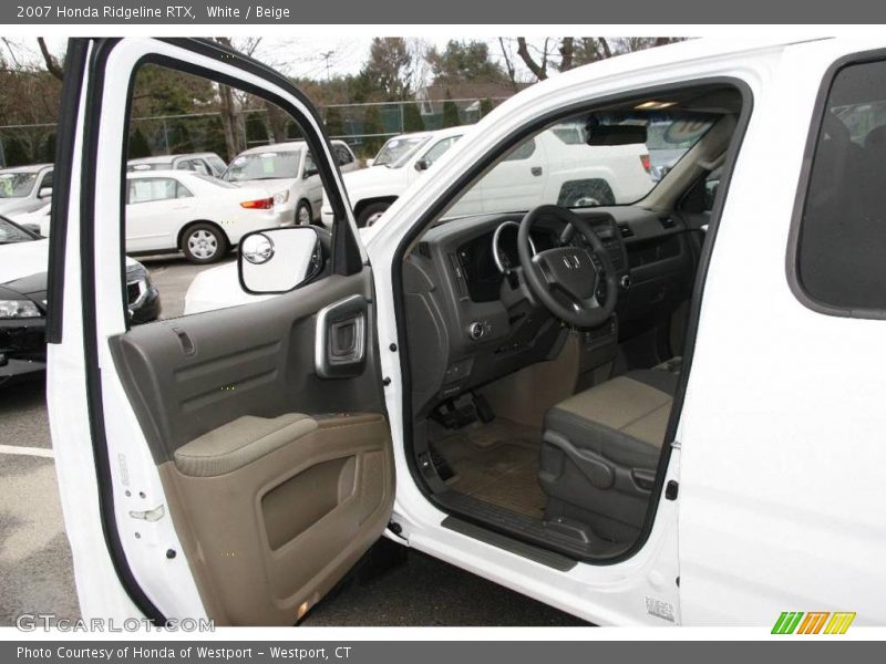 White / Beige 2007 Honda Ridgeline RTX