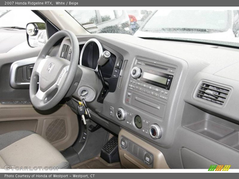 White / Beige 2007 Honda Ridgeline RTX