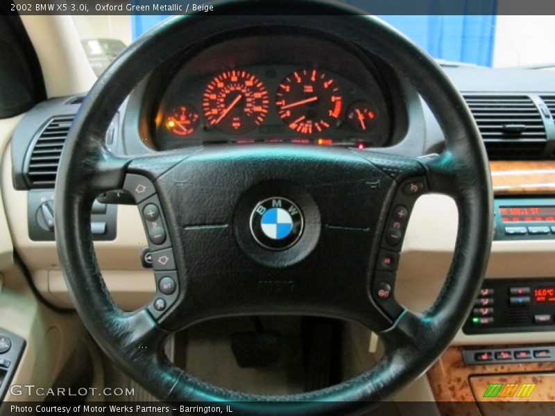 Oxford Green Metallic / Beige 2002 BMW X5 3.0i