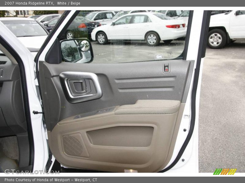 White / Beige 2007 Honda Ridgeline RTX
