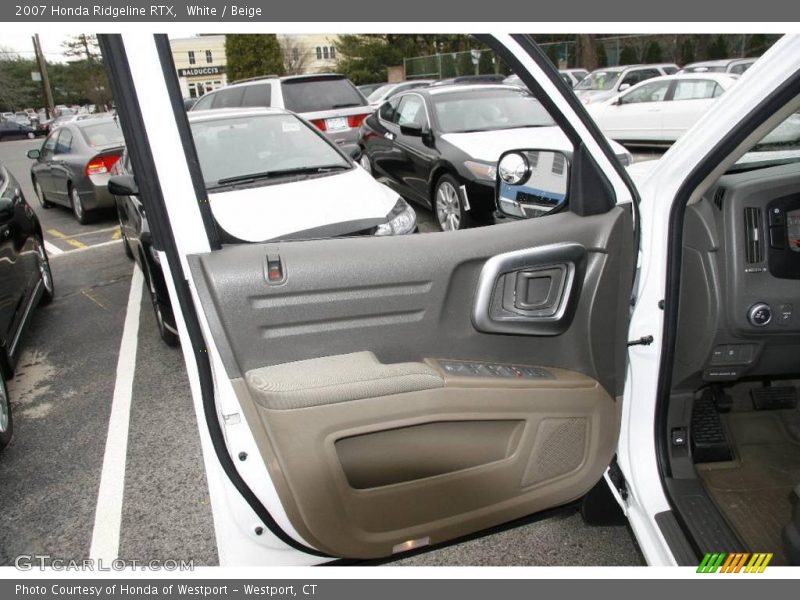 White / Beige 2007 Honda Ridgeline RTX
