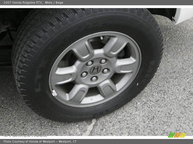 White / Beige 2007 Honda Ridgeline RTX