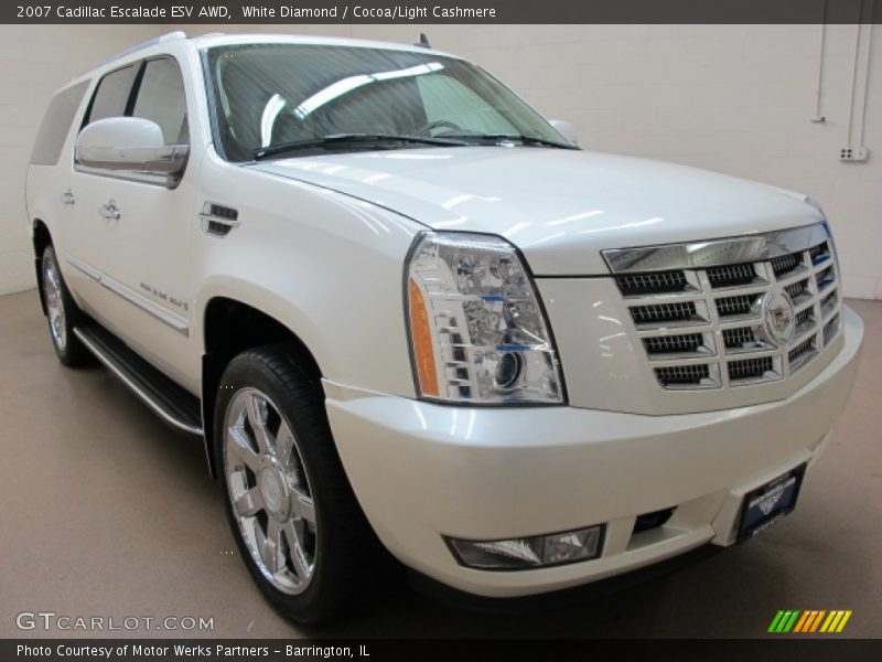 White Diamond / Cocoa/Light Cashmere 2007 Cadillac Escalade ESV AWD