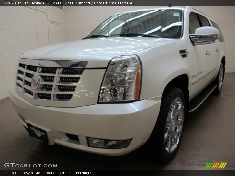 White Diamond / Cocoa/Light Cashmere 2007 Cadillac Escalade ESV AWD