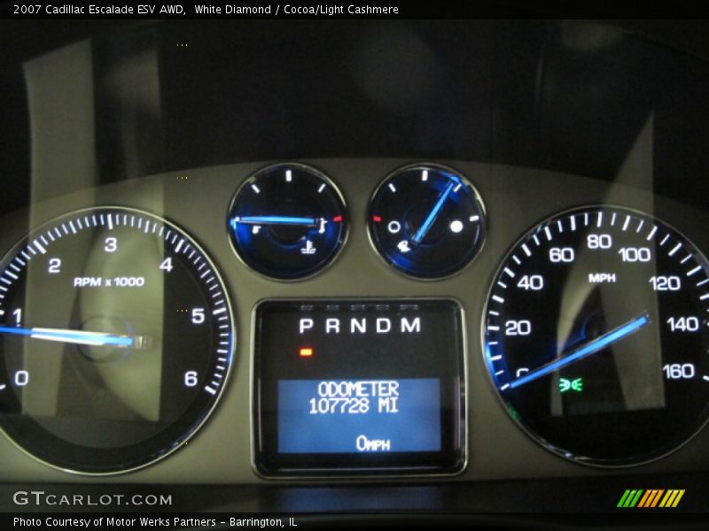 White Diamond / Cocoa/Light Cashmere 2007 Cadillac Escalade ESV AWD