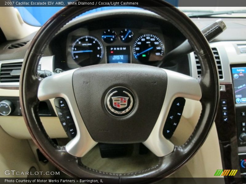 White Diamond / Cocoa/Light Cashmere 2007 Cadillac Escalade ESV AWD