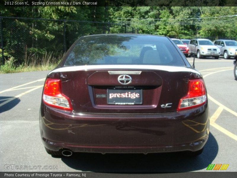 Sizzling Crimson Mica / Dark Charcoal 2012 Scion tC