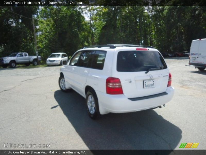 Super White / Charcoal 2003 Toyota Highlander V6
