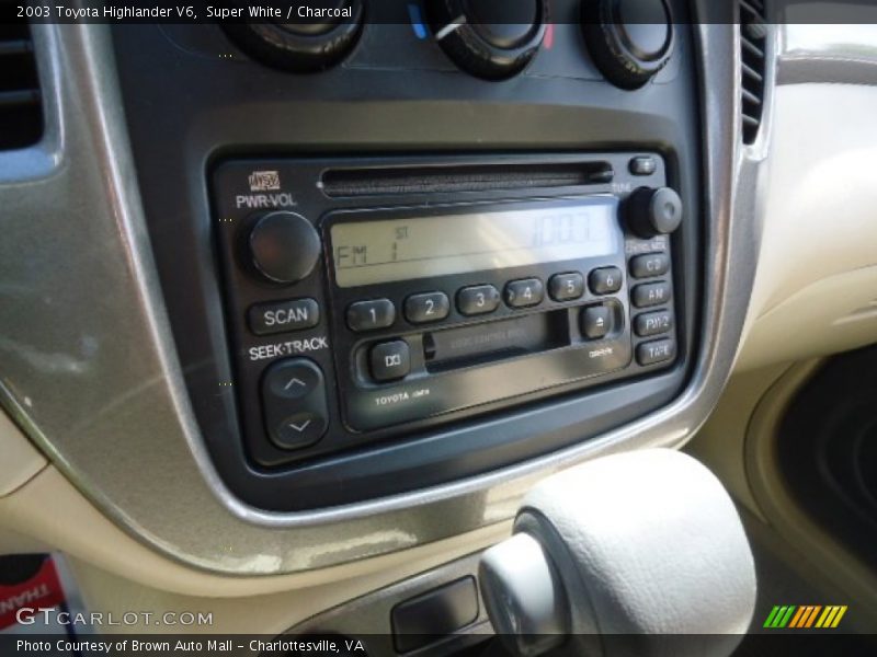 Super White / Charcoal 2003 Toyota Highlander V6