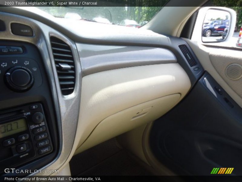 Super White / Charcoal 2003 Toyota Highlander V6