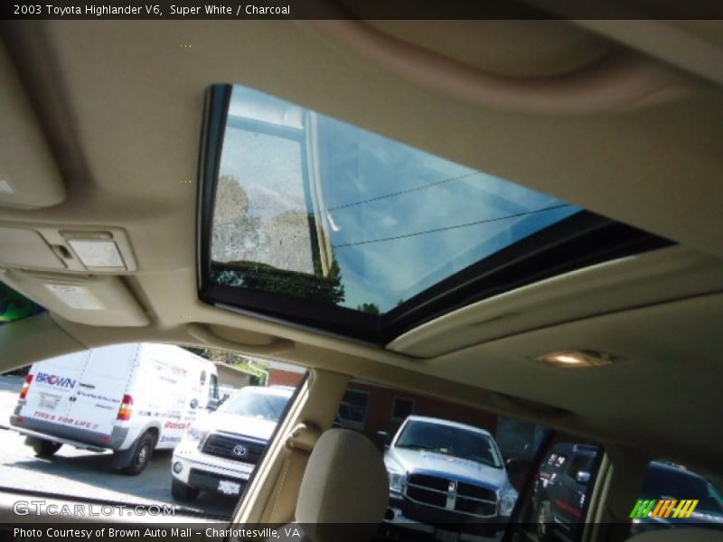 Super White / Charcoal 2003 Toyota Highlander V6