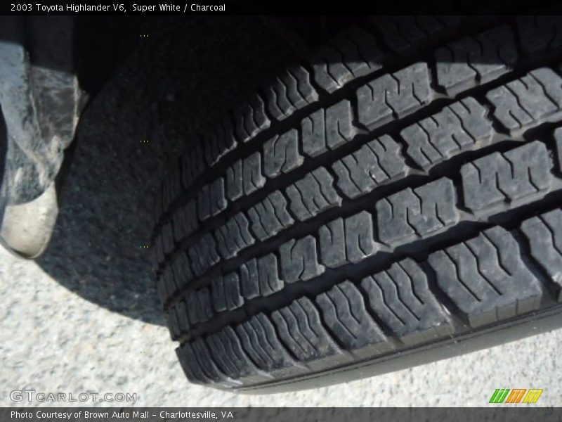 Super White / Charcoal 2003 Toyota Highlander V6