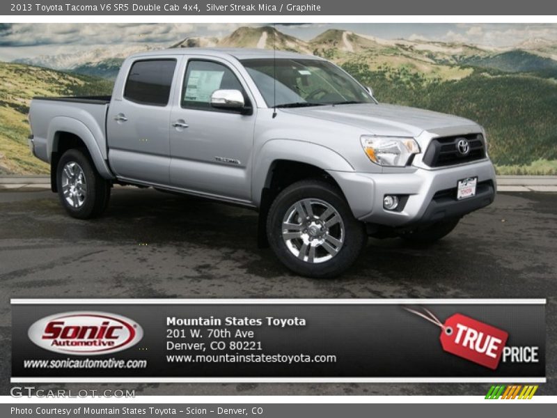 Silver Streak Mica / Graphite 2013 Toyota Tacoma V6 SR5 Double Cab 4x4