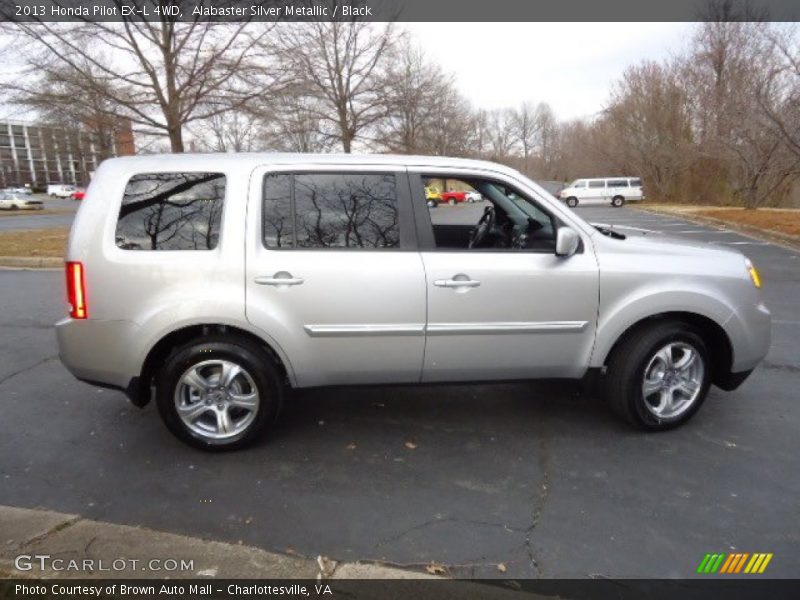 Alabaster Silver Metallic / Black 2013 Honda Pilot EX-L 4WD